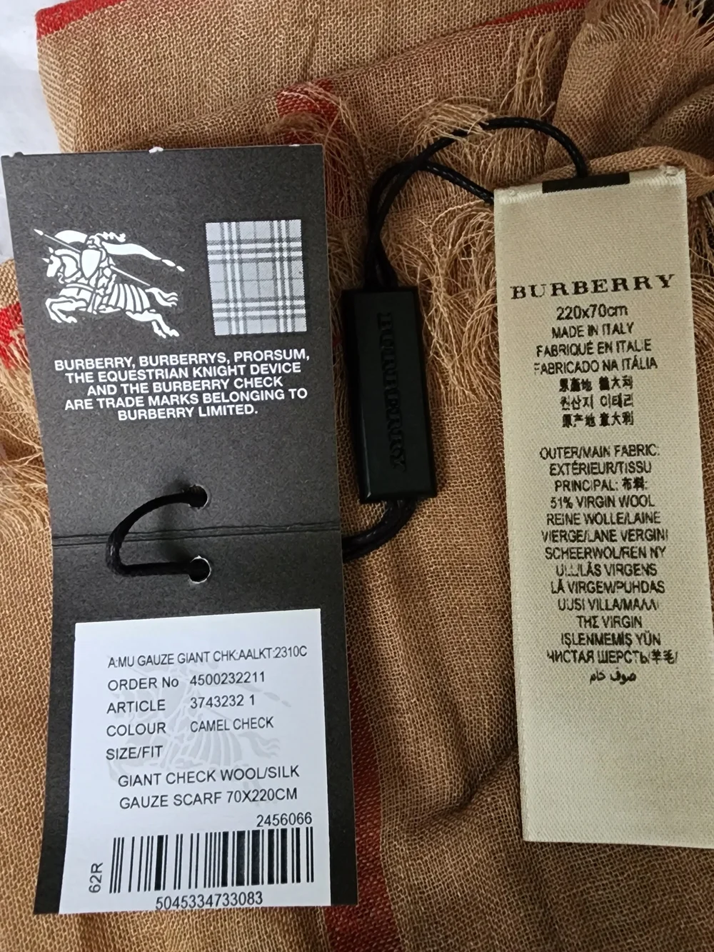 Burberry branded wool